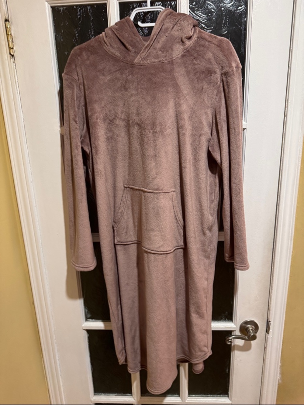 32 Degrees Plush Hooded Sleepwear in Mauve Brown